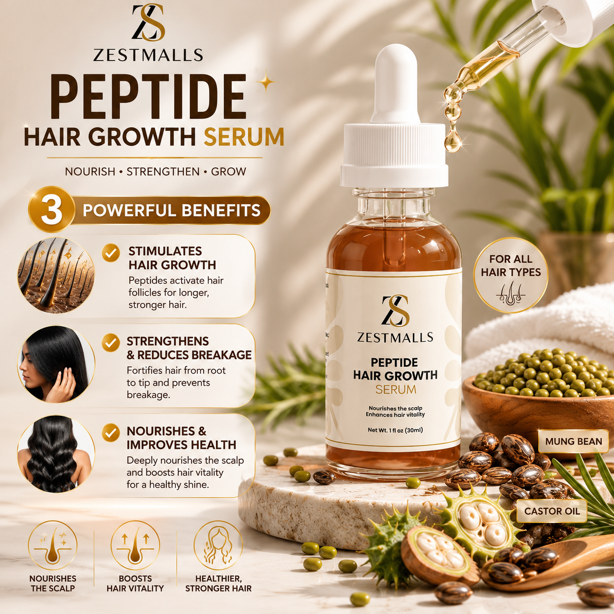 Peptide Hair Growth Serum