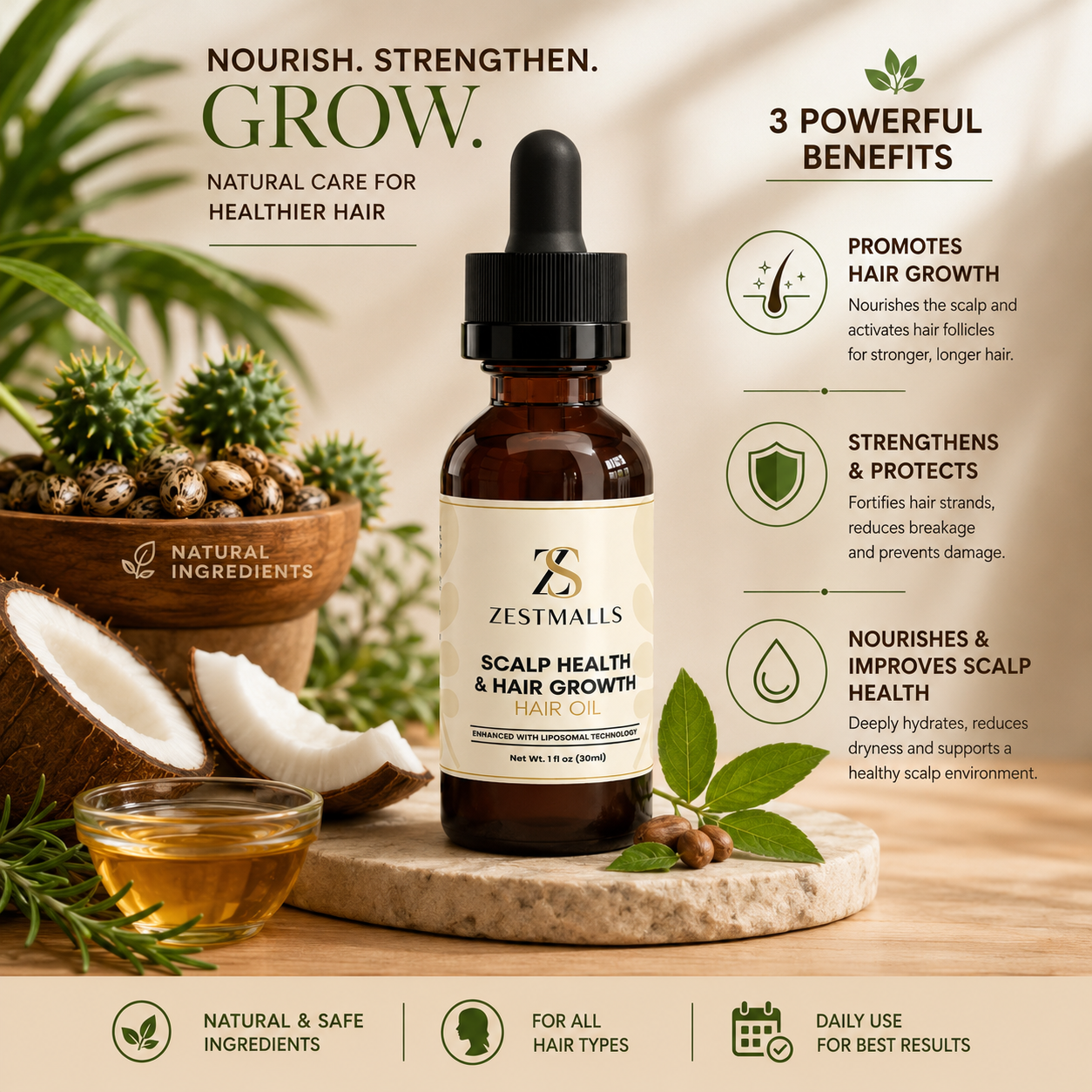 Scalp Health & Hair Growth Hair Oil
